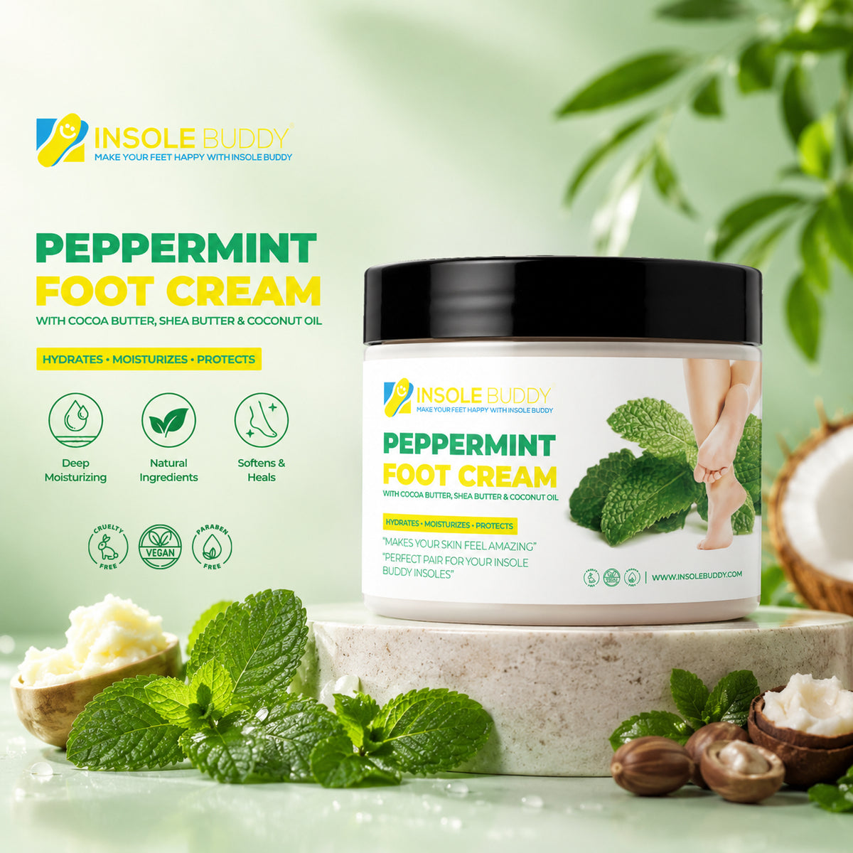 Premium Peppermint Foot Cream Foot Relief